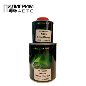 Акриловый грунт GREEN A009 2k primer черный  1л + отв,hardener A009 2k prier 0.25л
