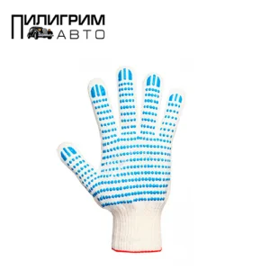 Перчатки 10 класс (5нитей) с ПВХ 1шт.