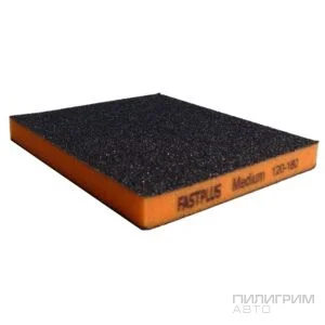 Губка 2х сторонняя FASTPLUS P120-180 оранжевая